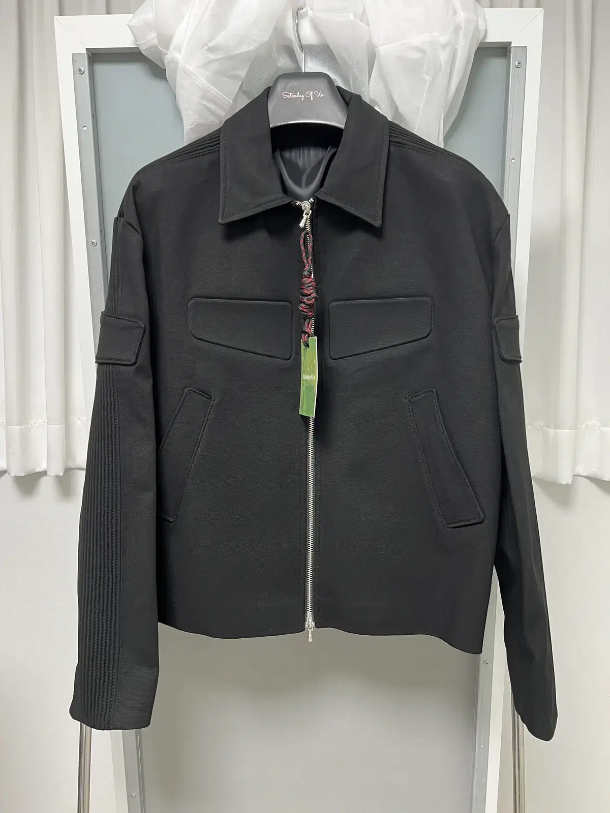 [S] STU 23SS Embo Racing Jacket Black